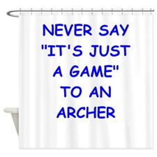 Funny Archery Sayings Shower Curtains