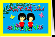Twins Birthday Greeting Card Two is better than one twin Card ...