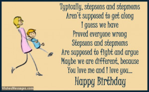 ... stated that stepdads and stepsons can’t get along. Happy birthday
