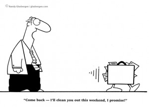 cartoon organized desk