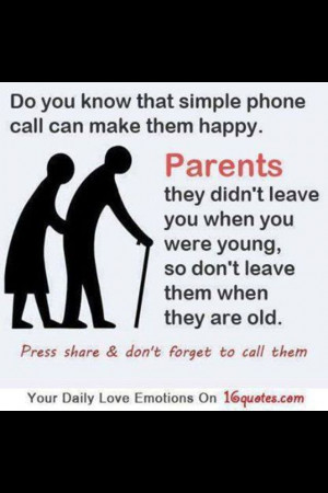 Take care of your Parents