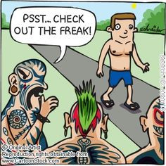 Psst...check out the freak!