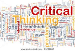 ... wordcloud illustration of critical thinking strategy - stock photo