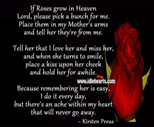 If Roses Grow In Heaven Facebook If roses grow in heaven
