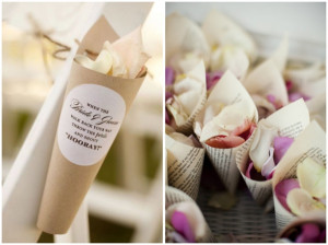 wedding rose petal toss, wedding recessional toss, sendoff, bride and ...