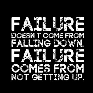 ... Getting Up: Failure Comes From Not Getting Up ~ Success Inspiration