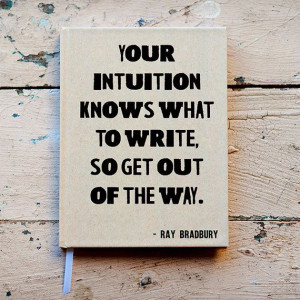 Custom writing journal, Notebook, - Ray Bradbury Quote, Personalized ...