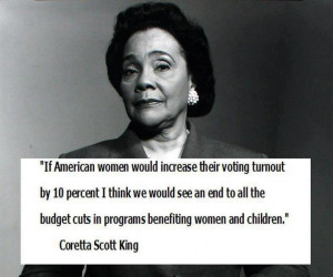 Coretta Scott King on women & voting.