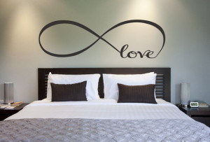 ... Love Bedroom Decor Home Decor Infinity Loop Wall Quote Vinyl Lettering