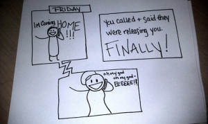 Best Wife Ever Draws Welcome Home Cartoon for Husband