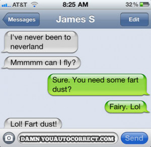 funny auto-correct texts - Peter Pan