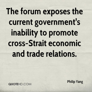 The forum exposes the current government's inability to promote cross ...