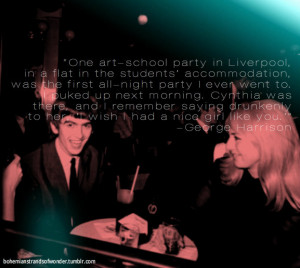 George Harrison Quotes Tumblr George harrison on cynthia