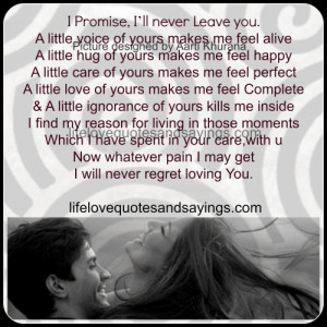 Love Regret Quotes I will never regret loving you