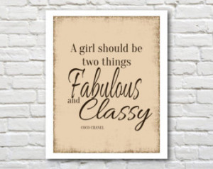 ... wall art, Coco Chanel quote, brown home decor, inspirational print