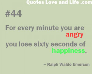 happiness quotes for every minute you are angry ralph waldo emerson