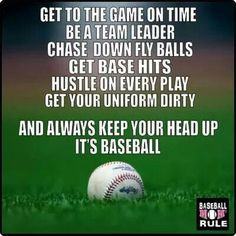 Baseball rules to live by! More