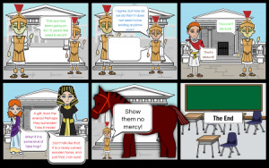 Trojan War Cartoon HD Wallpaper