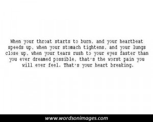 Heart break quote...