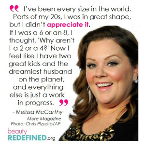 Melissa McCarthy and Appreciating Your Body Right Now