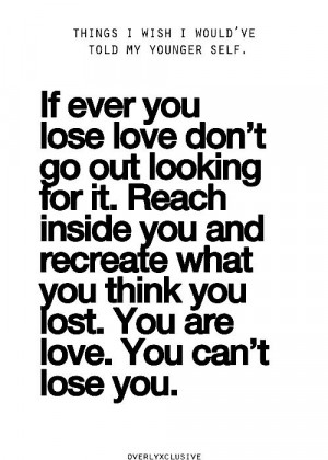 You can't lose you. This is so inspiring