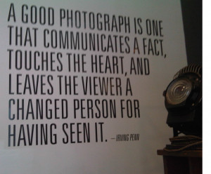 Quote ~ Irving Penn