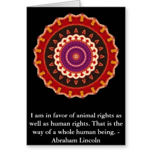 Abraham Lincoln Animal Rights Quote Greeting Cards