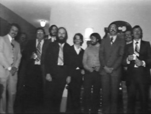 ... Jef Raskin, Chris Espinosa, Woz, 2 unidentified men, president Mike