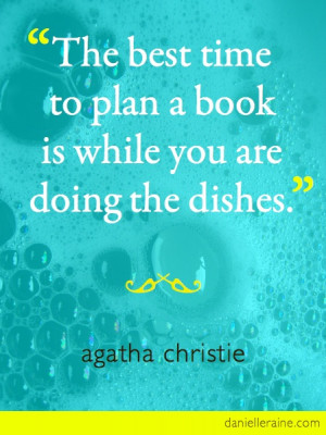 agatha christie doing the dishes quote
