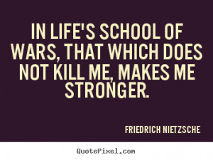 Inspirational quote - In life's school of wars, that which does not..
