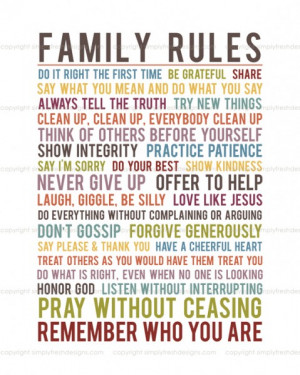 just relisted the popular Family Rules in the etsy shop . These are ...