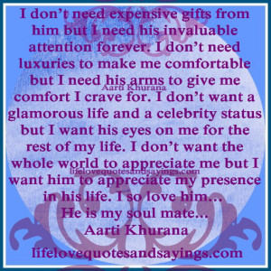 ... Him But I Need His Invaluable Attention Forever… - Aarti Khurana