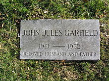 John Garfield's footstone