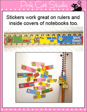 Behavior Management Pencil Stickers - Motivational Sayings and Fun ...