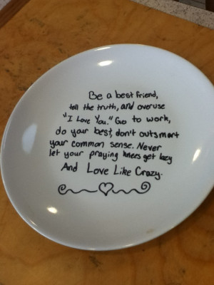 Write on plate with sharpie put in oven for 30 min at 350°F