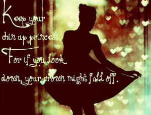 Keep up your chin quote via www.Facebook.com/LifesCheerleader