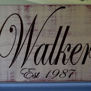 ... Family Name Sign, Established Date Sign by Chasity And Chris Scherer