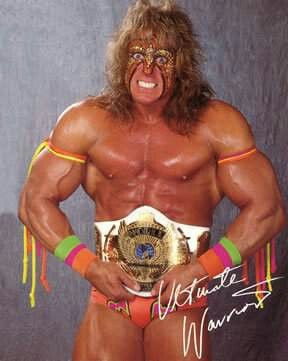 The Ultimate Warrior- when it was WWF, World Wrestling Federation
