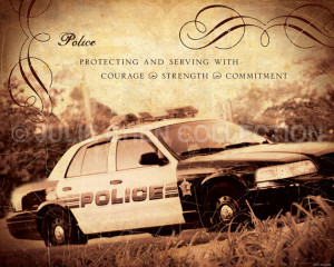 POLICE Inspirational Art Keepsake 8x10 Fine Art Print Family and Job ...