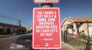 Artist Jay Shells Posts Famous Rap Quotes around Los Angeles