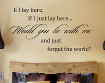 ... just forget the world - Snow Patrol Music Quote Wall Art Decal (0371