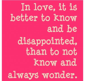 Quote on love and disappointment