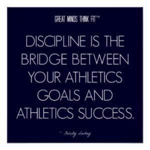 Athletics Quote 7: Discipline for Success Poster