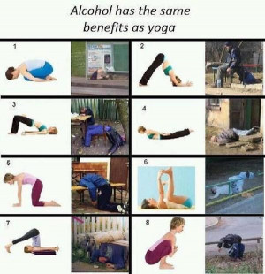 alcohol and yoga - Image