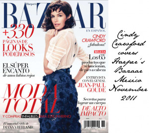 Cindy Crawford covers Harper's Bazaar Mexico November 2011