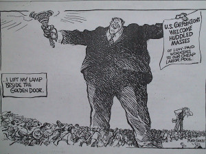 Political Cartoons 1920s Immigration width=