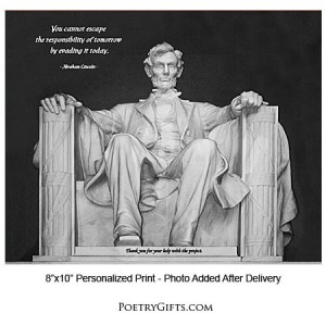 ... Inspirational Poems > Lincoln Quotes - Lincoln Memorial Photo Print