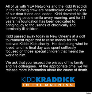 UPDATED: Kidd Kraddick, Dead at 53