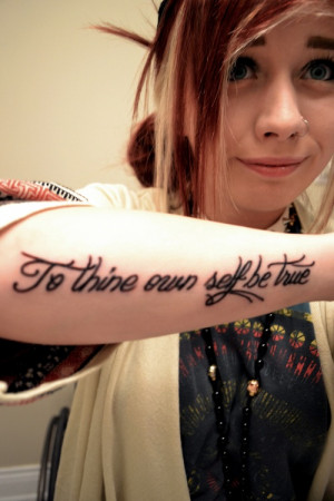 Quote Arm Tattoo For Girls