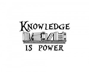 Knowledge Is Power vinyl lettering home wall decal decor art quote